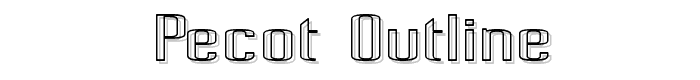 Pecot Outline font